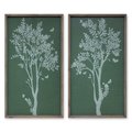 Melrose International Framed Tree Print - Set of 2 82210
